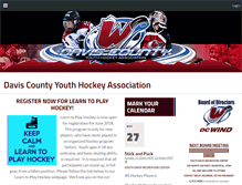 Tablet Screenshot of davisyouthhockey.org